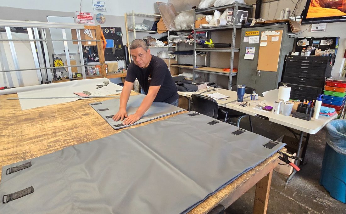 Marine RoadGuard shield being fabricated in workshop