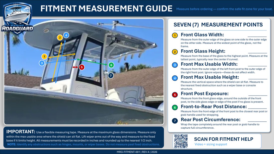 Marine RoadGuard Fitment Measurement Guide Rev A