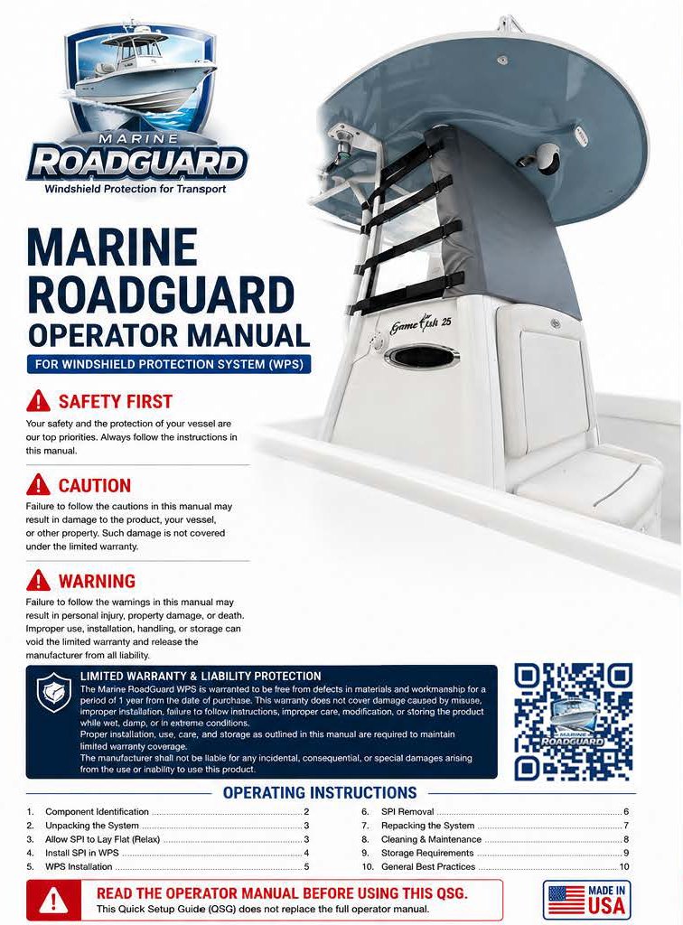 Marine RoadGuard Operator Manual cover